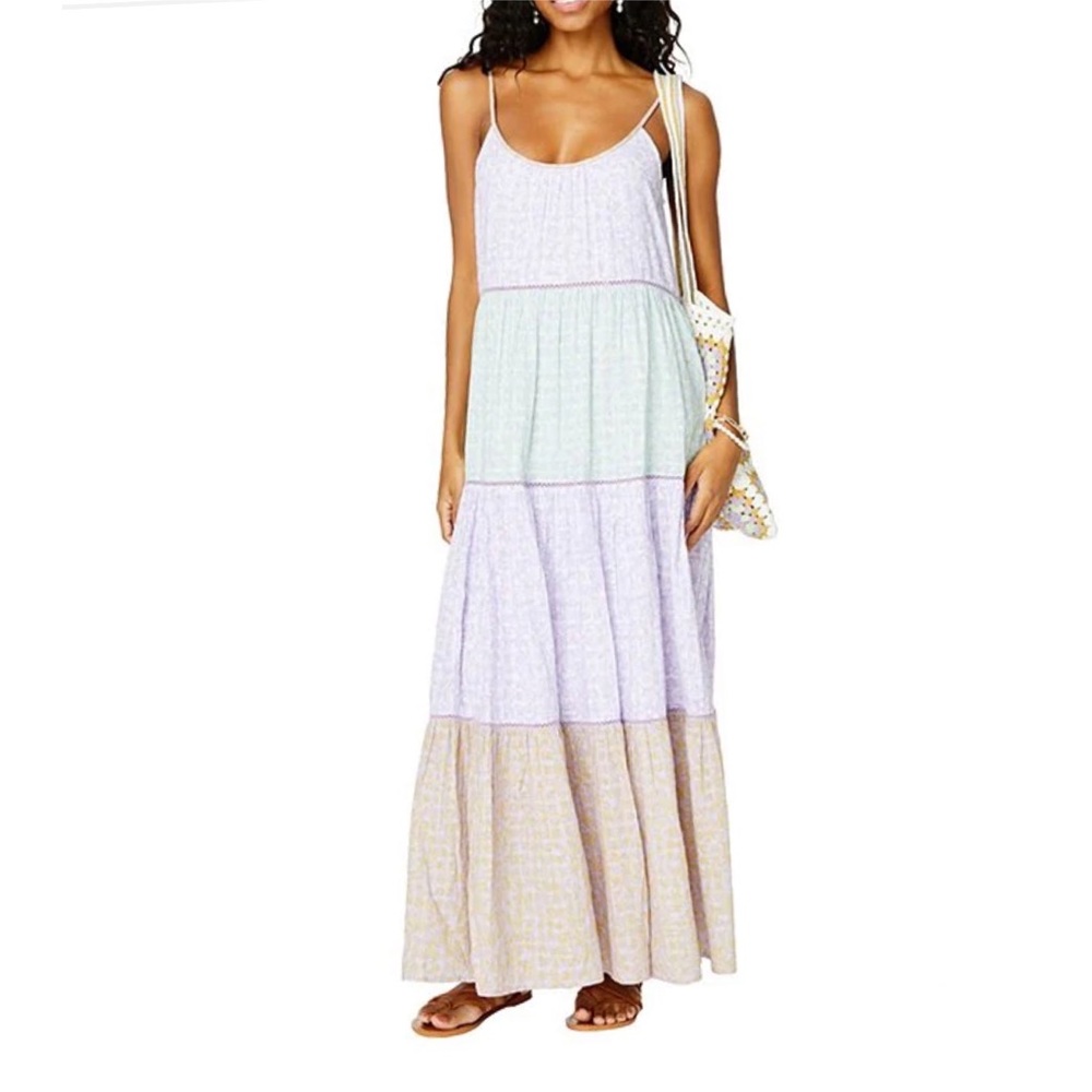 Roller Rabbit Dakota Floral Color Block Sleeveles… - image 1